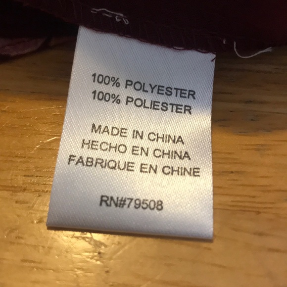 Violet & Claire merlot floral sheer tunic - Picture 5 of 5